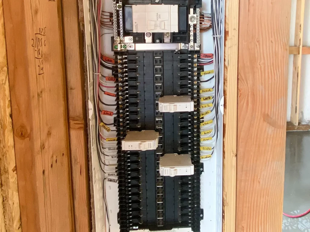 New panel with a few breakers